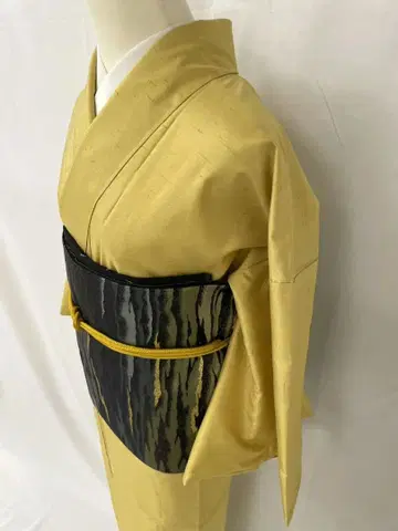 미사용 새상품 순수 실크 이중 기모노 우시쿠비츠무지 단품 증권 첨부