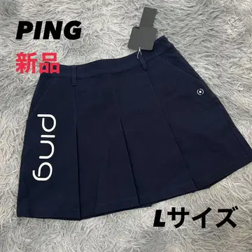 새상품 PING 핑 스커트 플리츠 스트레치 네이비 L 사이즈