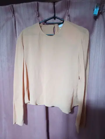 GiorgioARMANI 아르마니 실크 블라우스 튜닉 셔츠 옅은 오렌지