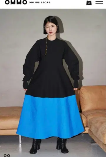 [시착만 한 상품] OMMO 원피스 TENT LINE KNIT OP