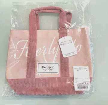 미사용 새상품 herlipto mini tote 한정판 토트백 핑크