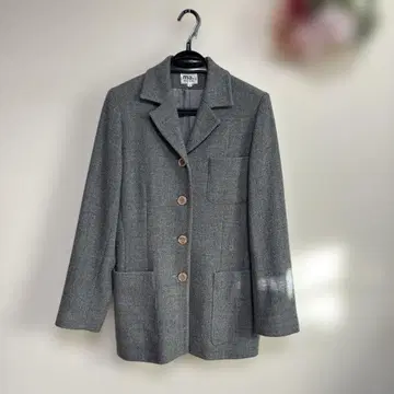 그레이 테일러드 자켓 울 100%