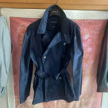 EMPORIO ARMANI JUDE LINE 실크 100% 트렌치코트