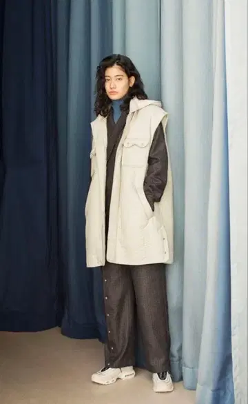 earih 보아 코트 아이보리 38 사이즈