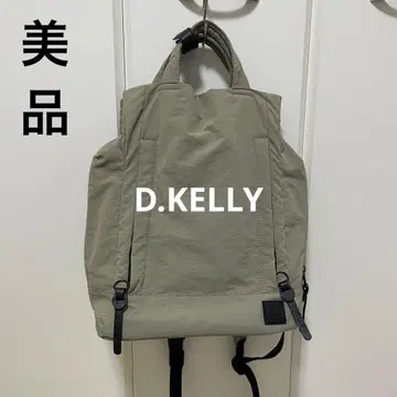 [ 새상품급 ] D.KELLY 카키 그레이 나일론 백팩 발수