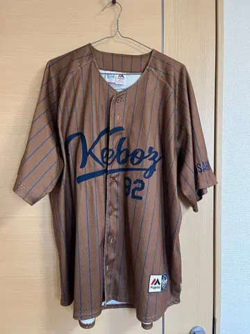싸게 팝니다 선착순 KEBOZ 베이스볼 T셔츠 브라운 스트라이프