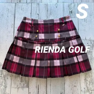 리엔다 골프 체크 플리츠 스커트 S