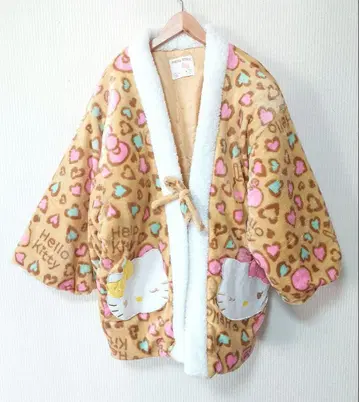 레트로 산리오 헬로키티 키티 하트 레오파드 무늬 한텐