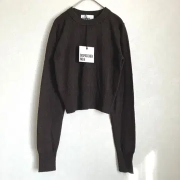 새상품 DISPATCHER NO.8 크롭 니트탑 브라운