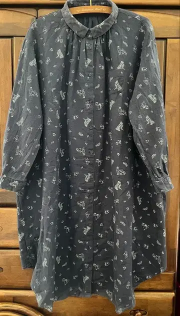 Samansa Mos2 셔츠 원피스 네이비