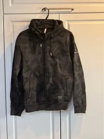 AVIREX 카모플라쥬 풀 집업 후드티 두꺼운 원단