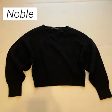 NOBLE 노블 캐시미어 울 숏 V넥 풀오버 니트 스웨터