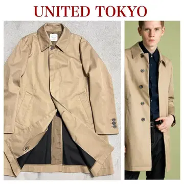 새상품급 UNITED TOKYO 개버딘 스텐칼라 코트 일본제 R-8479