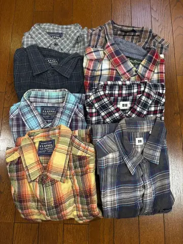 플란넬 셔츠 8장 세트