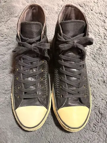 컨버스 올스타 블랙 가죽 하이컷 스니커즈 29cm