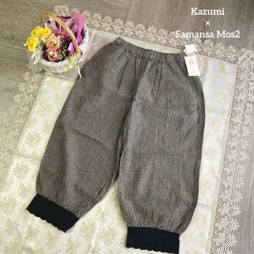 SamansaMos2 x Kazumi 콜라보 새상품 레이스 린넨 팬츠