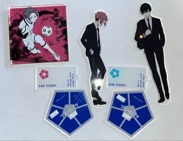 블루 록 베이스야드 이토시 린 이토시 사에 아크릴 스탠드 아크릴 블록