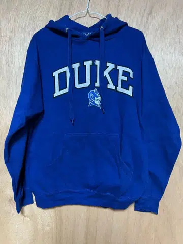 칼리지 로고 후드티 블루 M