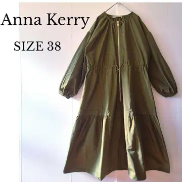 안나 케리 티어드 프론트 지퍼 스프링 코트 SIZE 38