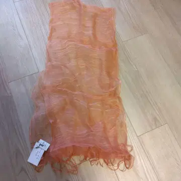 실크 100% 오렌지 스톨