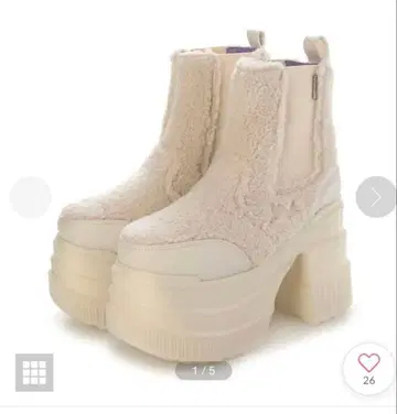 YOSUKE 통굽 퍼 부츠 24cm