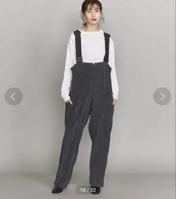 TOWNCRAFT 플리스 오버롤 다크 그레이