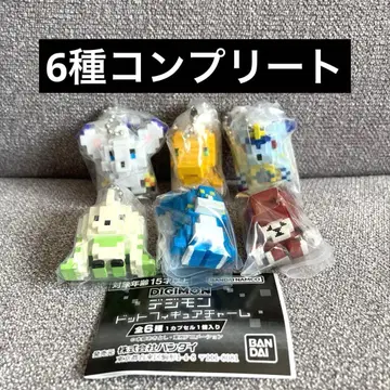 [ 새상품 ] 디지몬 도트 피규어 참 6종 세트