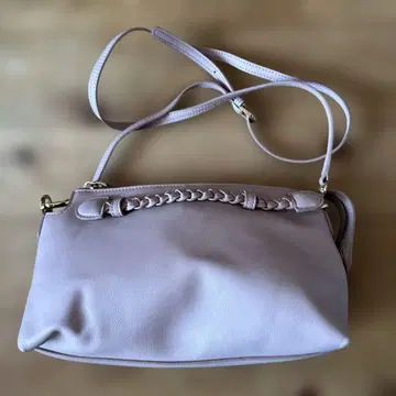 발코스 가죽 숄더백 핑크