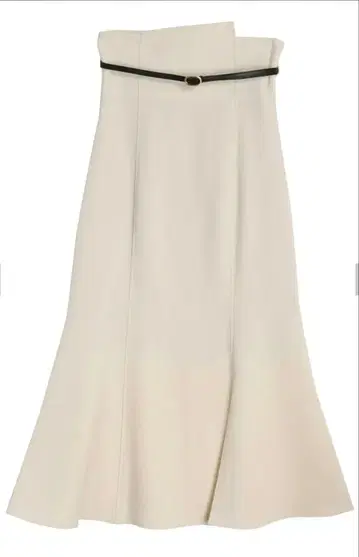 LAGUNAMOON 바이컬러 벨트 스커트 화이트