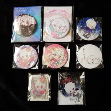 마후마후 캔뱃지 아크릴 키링 8개 세트