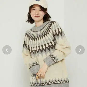 [ 판매 종료 모델 ] FREAK'S STORE 노르딕 무늬 스웨터 긴팔
