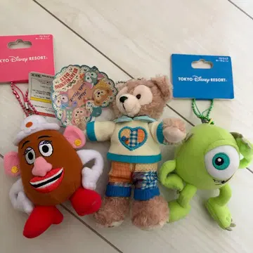 디즈니 더피 포테이토 헤드 마이크 키링 인형 배지