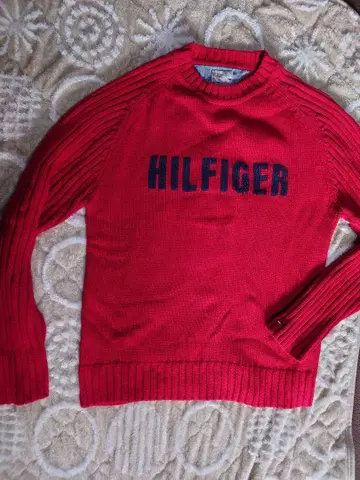 TOMMY HILFIGER 빨간색 스웨터 L