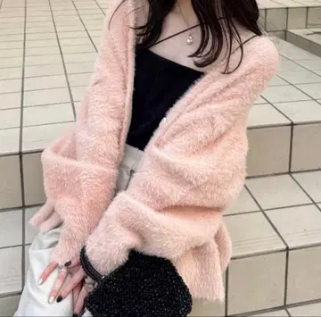 hinari 샤기 니트 가디건