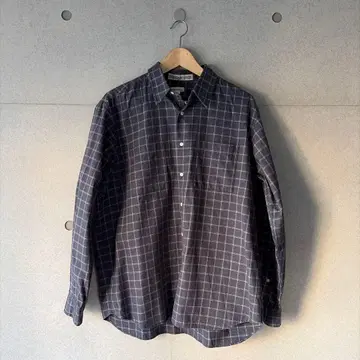 INDIVISUALIZED SHIRTS 네이비 체크 셔츠