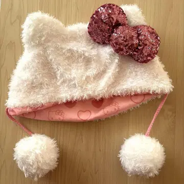 유니버셜 usj 키티 팬캡 모자 스팽글 모자