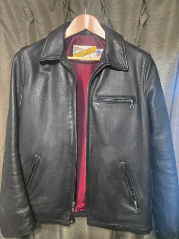 Schott x BEAUTY&YOUTH 싱글 라이더 블랙/사이즈40