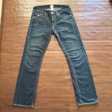 [ W32 ] 트루릴리전 데님 청바지 굵은 스티치 다크 네이비 USA제