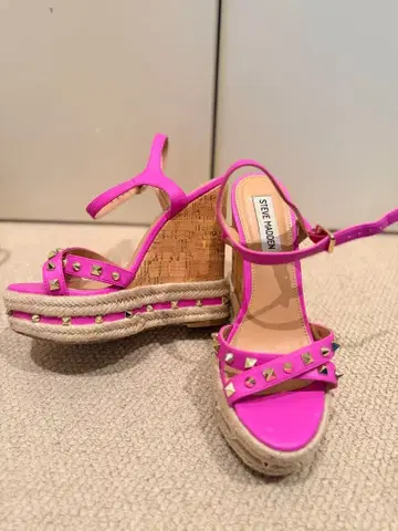 STEVE MADDEN 핑크 웨지 샌들