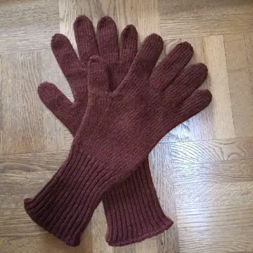 MARGARET HOWELL 울 장갑 브라운