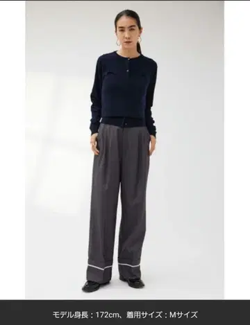 인기 완판! 새상품 그레이 와이드 팬츠 M 사이즈 CrieComfort