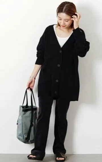 저널 스탠다드 코튼 캐시미어 빅 가디건