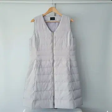 [택 포함 새상품] 빅 사이즈 3L 라난 다운 롱 베스트 아이스 그레이