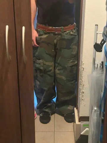 1997년제 카모플라쥬 카고 팬츠 배기