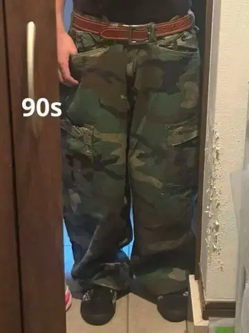 90s 카모플라쥬 카고 팬츠 배기