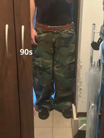 90s 카모플라쥬 카고 팬츠 배기 빅 사이즈