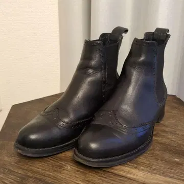 파비오 루스코니 [35] 블랙 가죽 사이드 고어 부츠