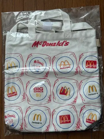 맥도날드 50주년 토트백 2WAY 숄더 포함 미사용 미개봉