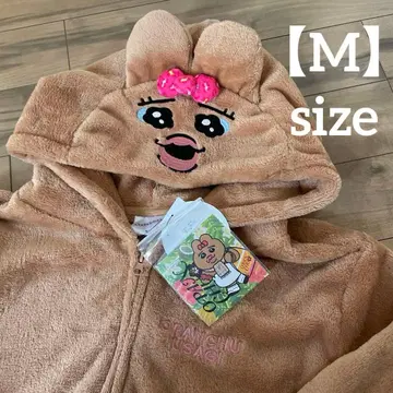 새상품 빤쮸토끼 M 사이즈 일광화상 갸루 보아 지퍼 후드티