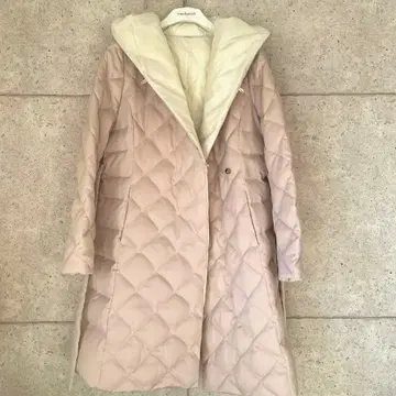 두클라쎄 리버서블 다운 코트 베이지 아이보리